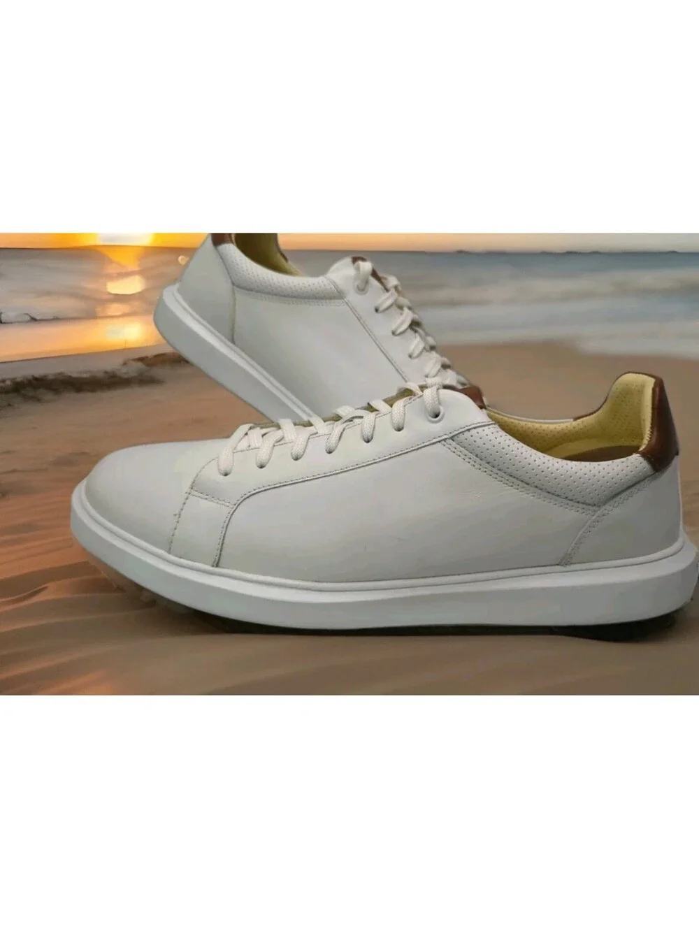 Florsheim Social Casual Dress Shoe Lace To Toe Fashion Work Sneaker White Men 13